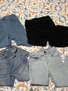 Denim Jeans Trio - Light Blue, Medium Blue & Black